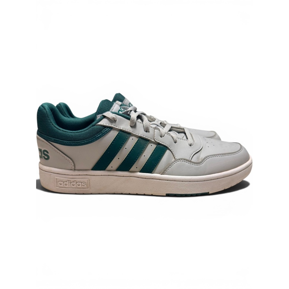 Adidas Hoops 3.0 Low Mens Sneakers Grey Dark Green IG7909 Size 12